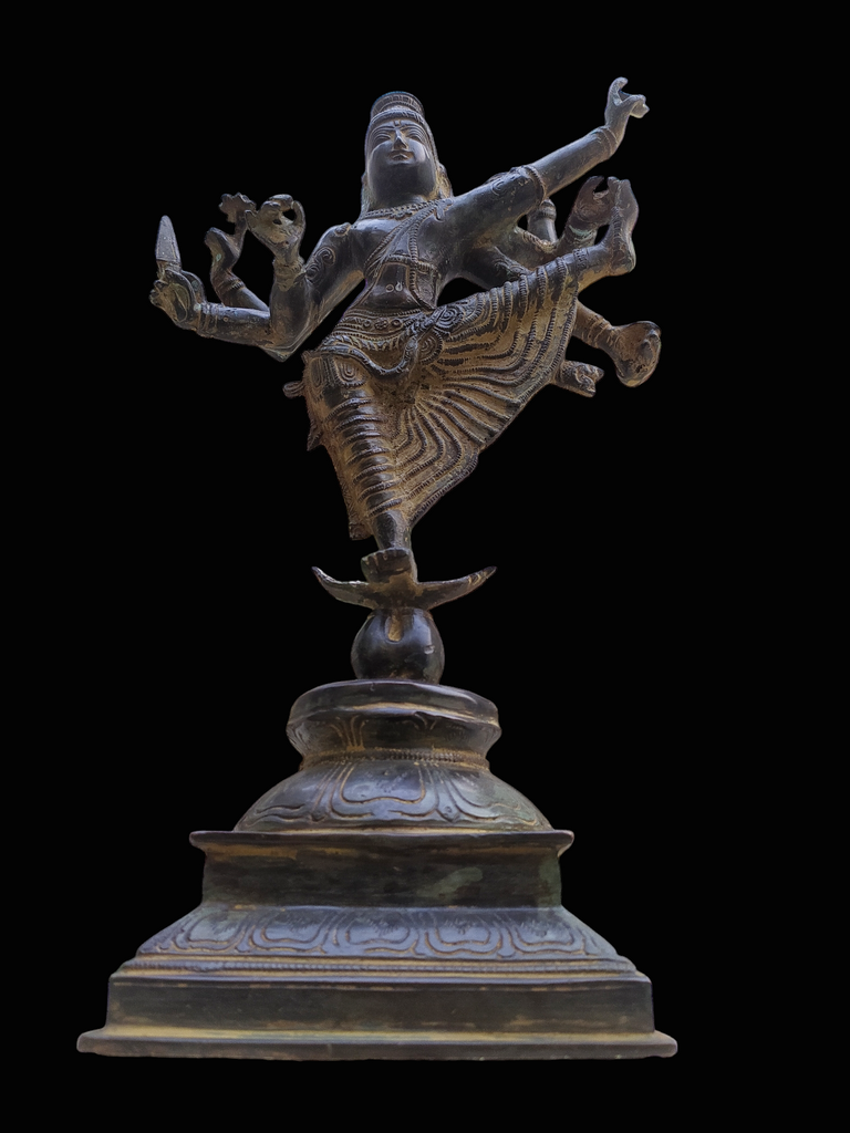 Magnificent Brass Sculpture of Lord Shiva As Dancing Natraja. Height 42 cm x Width 22 cm