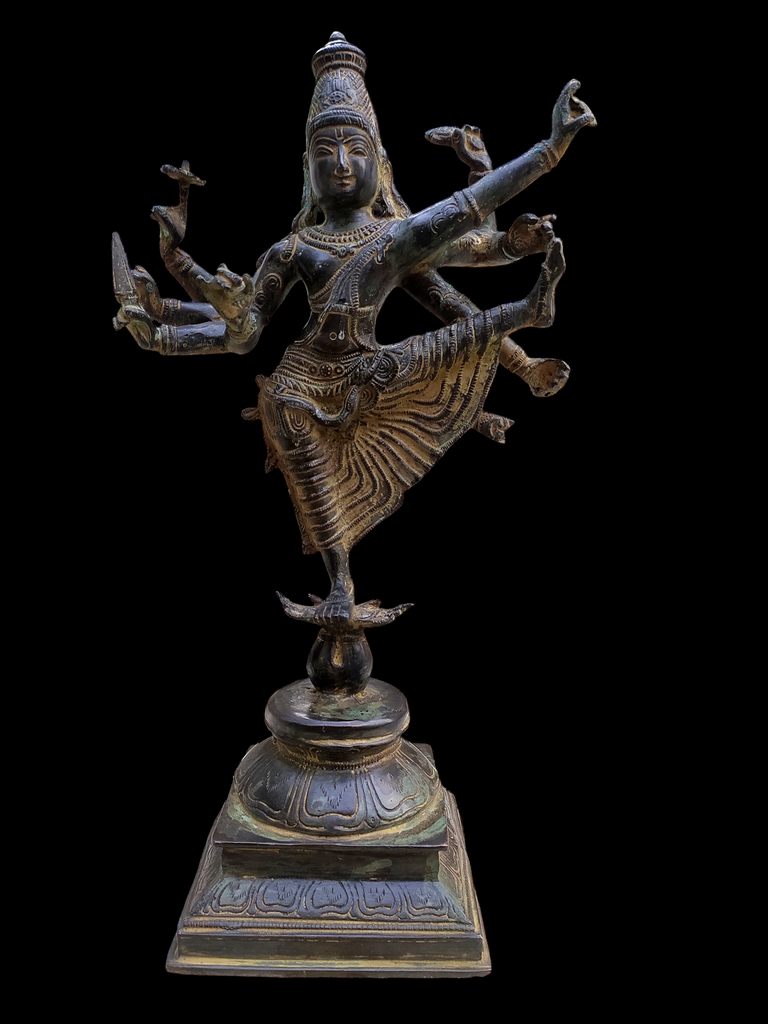 Magnificent Brass Sculpture of Lord Shiva As Dancing Natraja. Height 42 cm x Width 22 cm