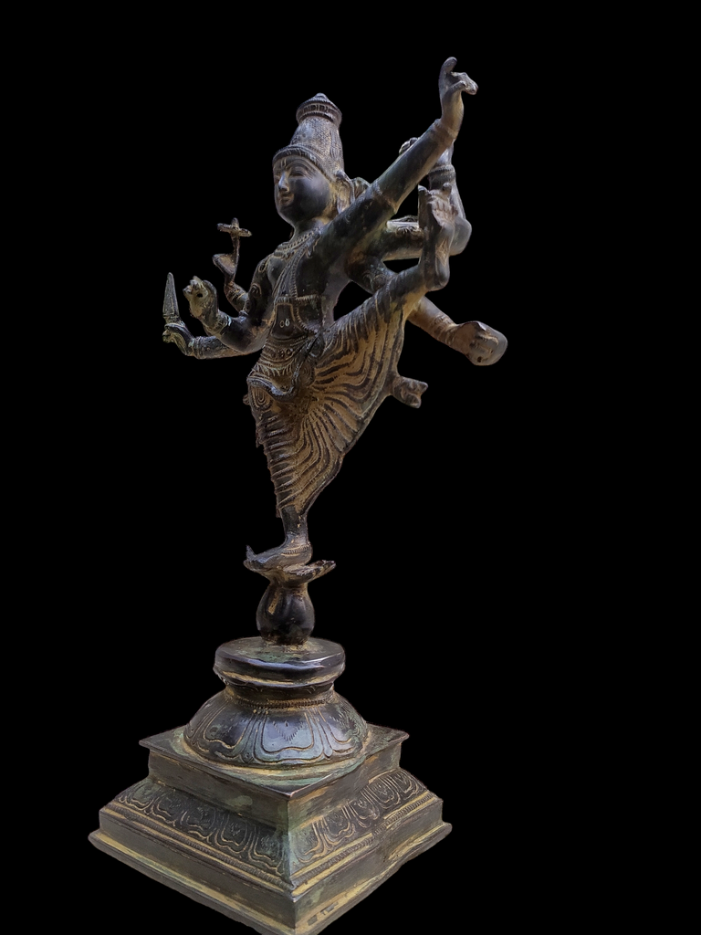 Magnificent Brass Sculpture of Lord Shiva As Dancing Natraja. Height 42 cm x Width 22 cm