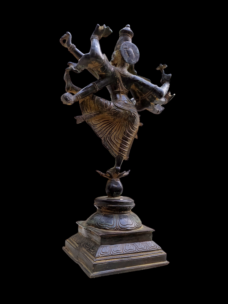 Magnificent Brass Sculpture of Lord Shiva As Dancing Natraja. Height 42 cm x Width 22 cm