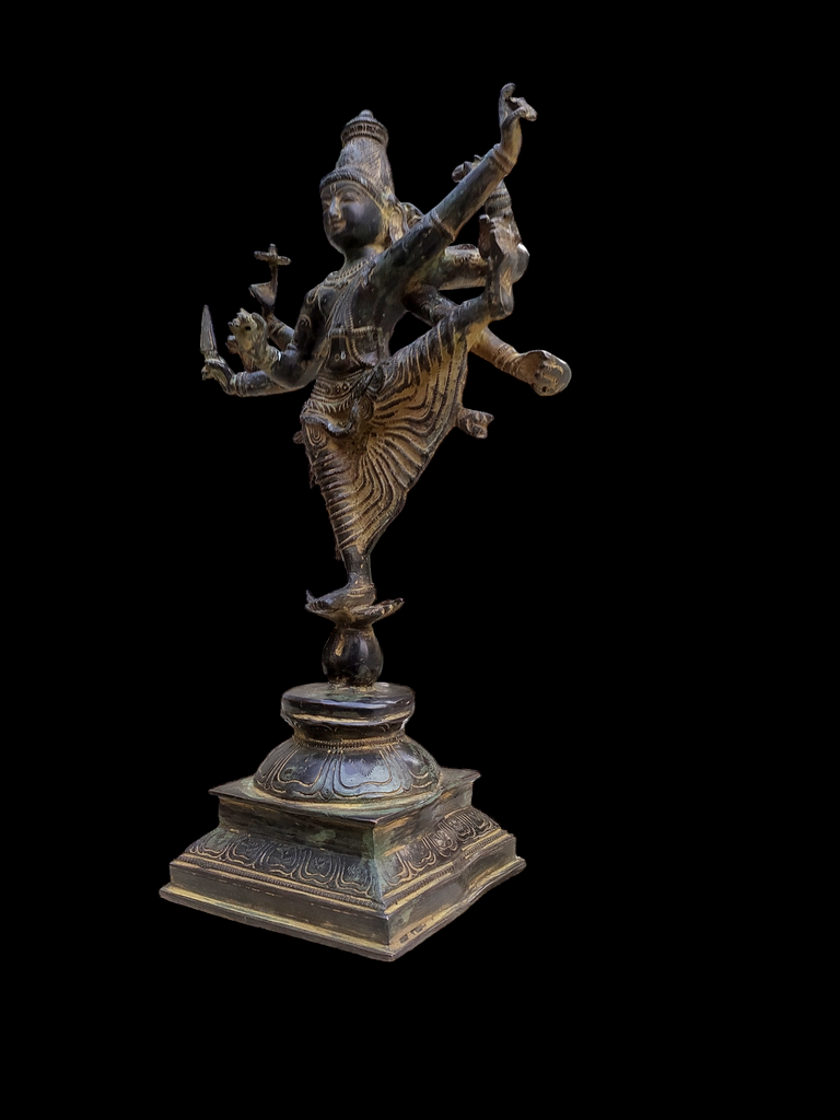 Magnificent Brass Sculpture of Lord Shiva As Dancing Natraja. Height 42 cm x Width 22 cm