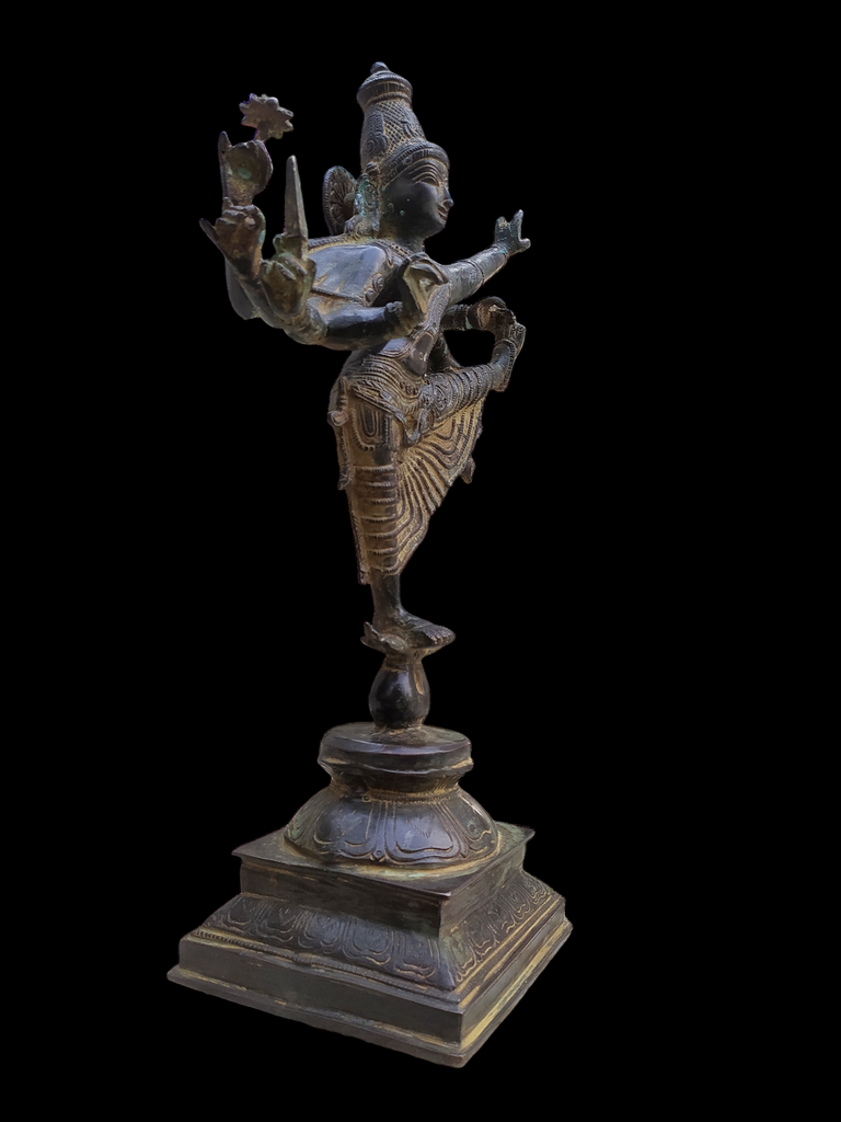 Magnificent Brass Sculpture of Lord Shiva As Dancing Natraja. Height 42 cm x Width 22 cm