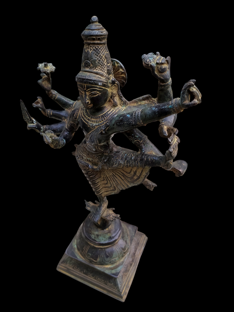 Magnificent Brass Sculpture of Lord Shiva As Dancing Natraja. Height 42 cm x Width 22 cm