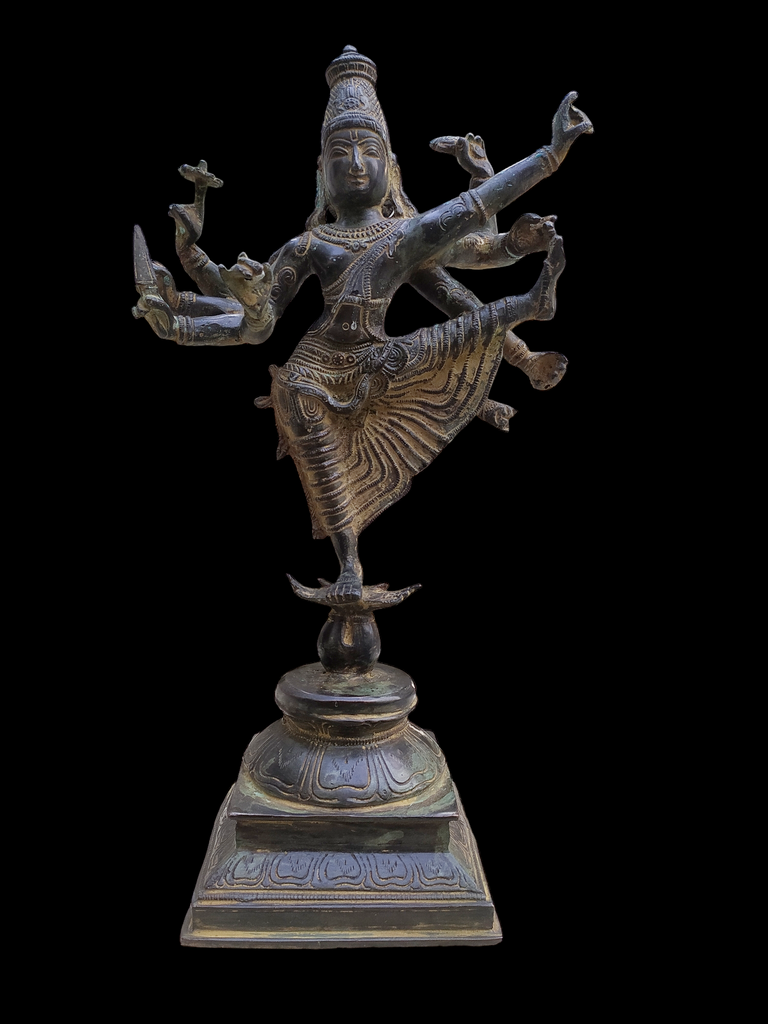 Magnificent Brass Sculpture of Lord Shiva As Dancing Natraja. Height 42 cm x Width 22 cm