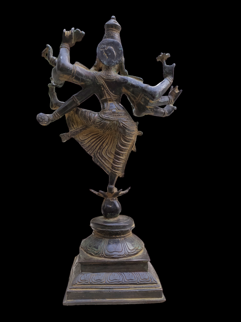 Magnificent Brass Sculpture of Lord Shiva As Dancing Natraja. Height 42 cm x Width 22 cm