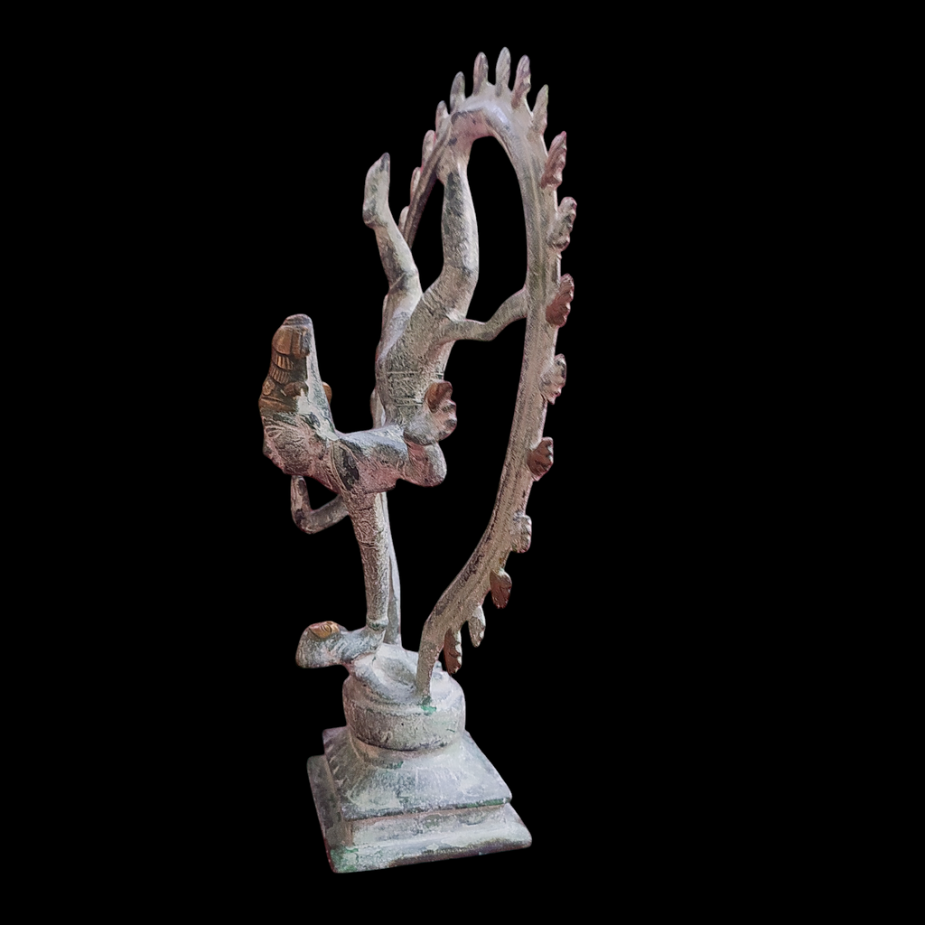 Vintage Brass Sculpture of Lord Shiva In Vrishchikasana Posture. Height 32 cm x Width 26 cm