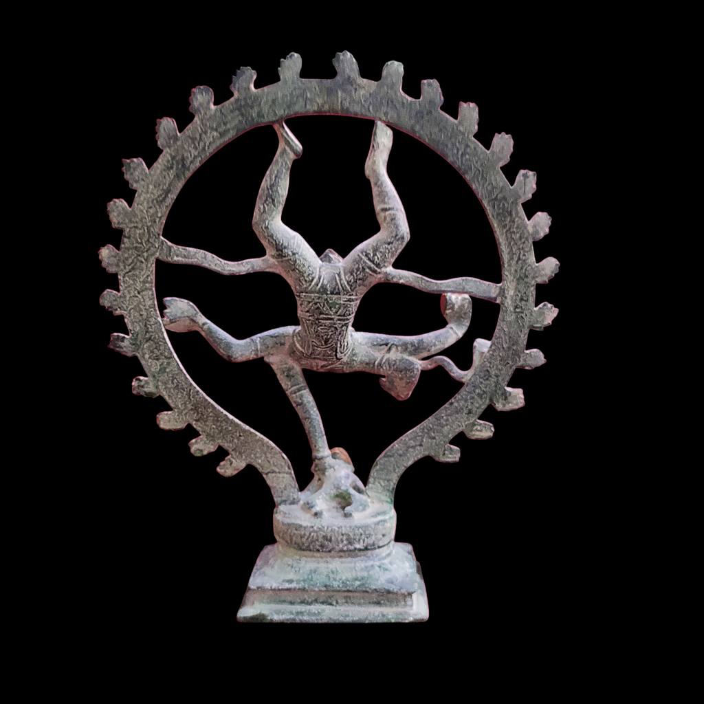 Vintage Brass Sculpture of Lord Shiva In Vrishchikasana Posture. Height 32 cm x Width 26 cm