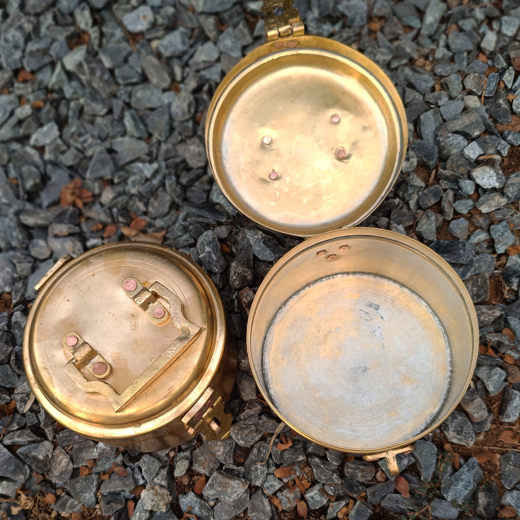 Vintage Brass Storage Containers - Set of 2
