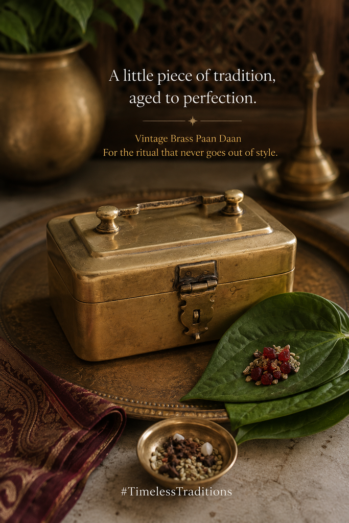 Traditional Brass Paan Dan | Betel Nut Box With 7 Compartments.