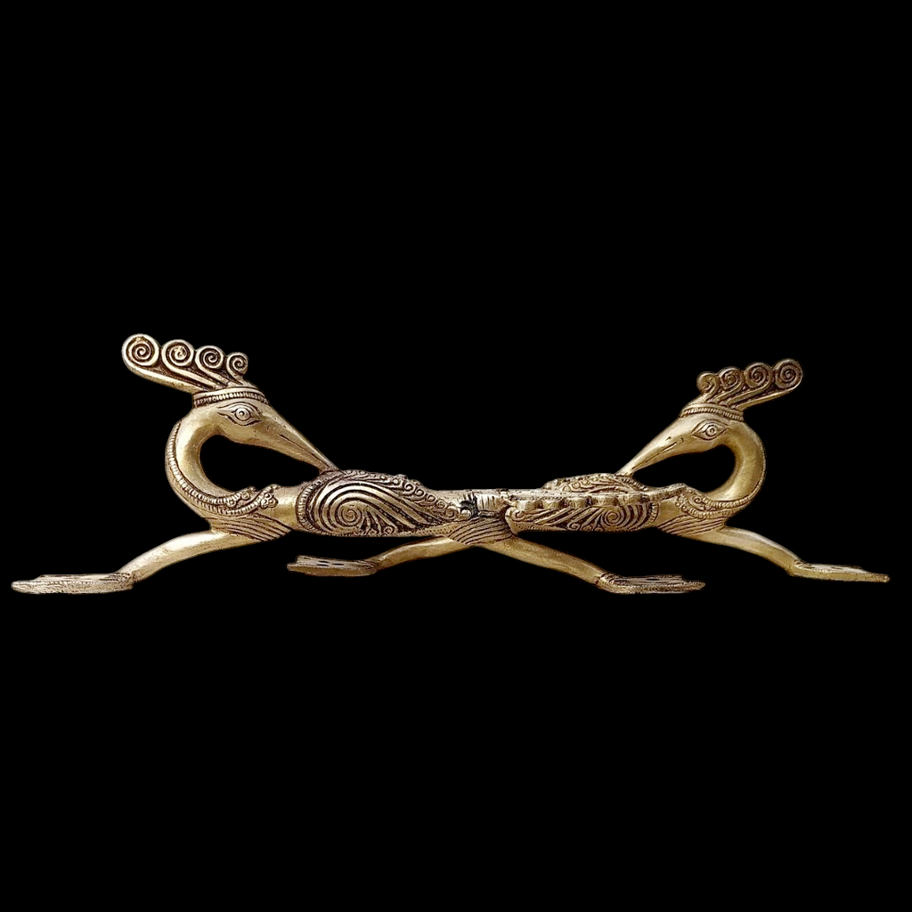 Exquisite Brass Peacock Design Door Handles – A Symbol of Elegance. Length 31 cm