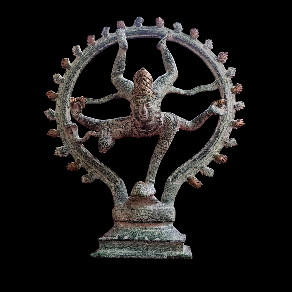 Vintage Brass Sculpture of Lord Shiva In Vrishchikasana Posture. Height 32 cm x Width 26 cm