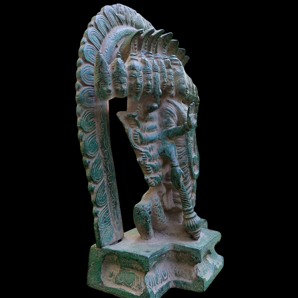 Magnificent Brass Virat Roop Of Lord Vishnu - Protector Of The World. Height 28 cm x Width 20 cm