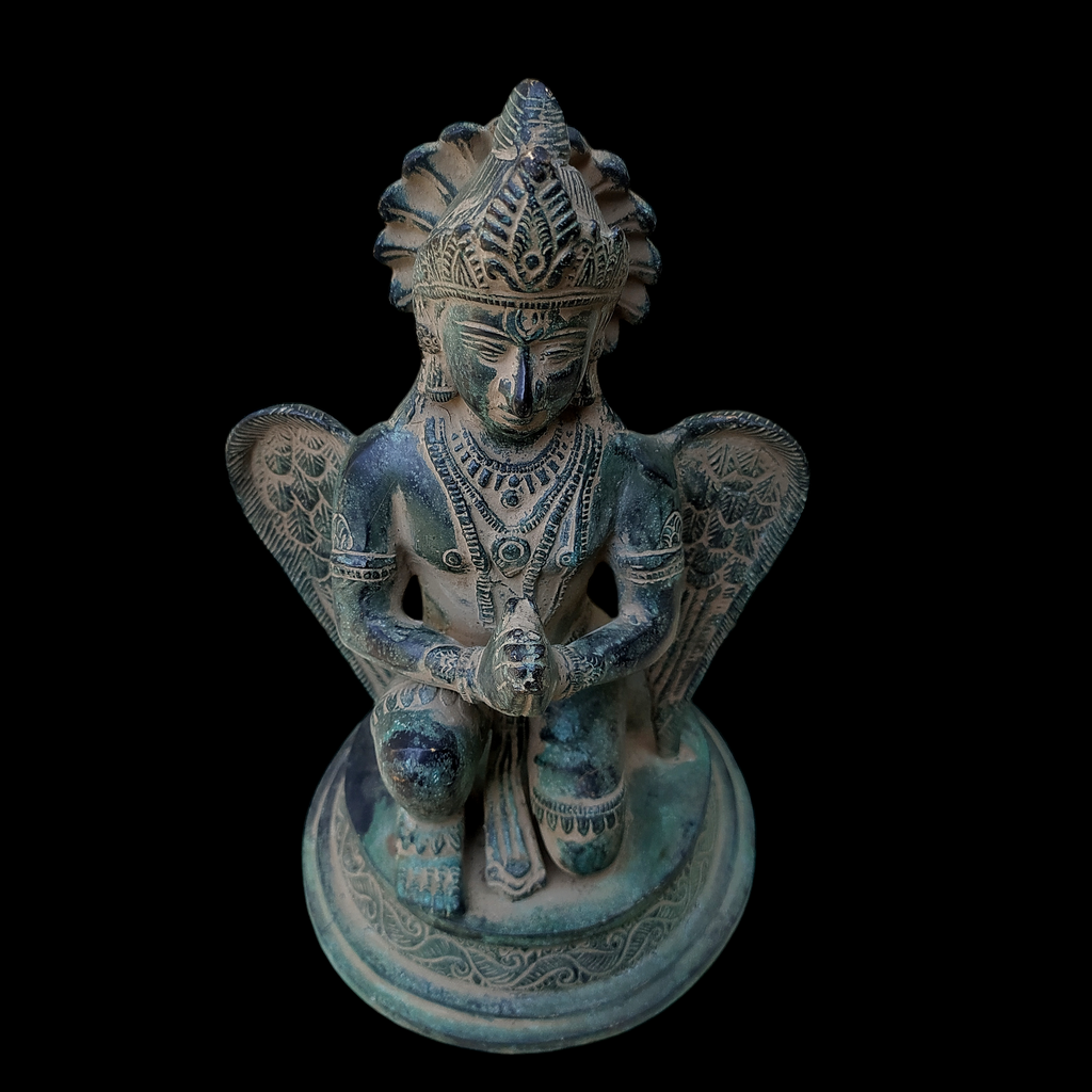 Garuda - Hindu Demigod & Mount Of Lord Vishnu . Height 23 cm x Width 14.5 cm