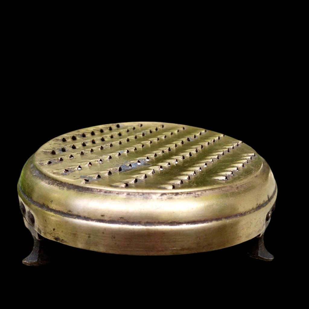 Vintage Brass Vegetable Grater. Diameter 20 x Height 6 cm