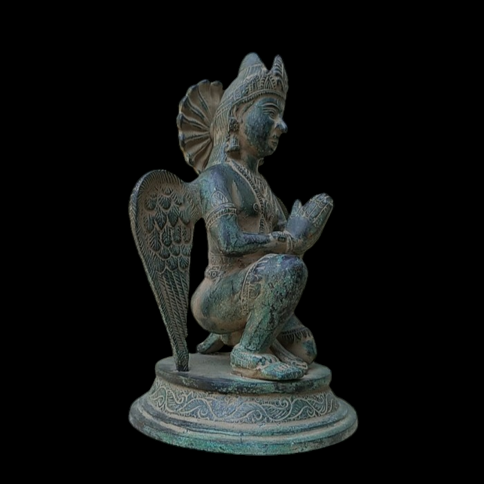 Garuda - Hindu Demigod & Mount Of Lord Vishnu . Height 23 cm x Width 14.5 cm