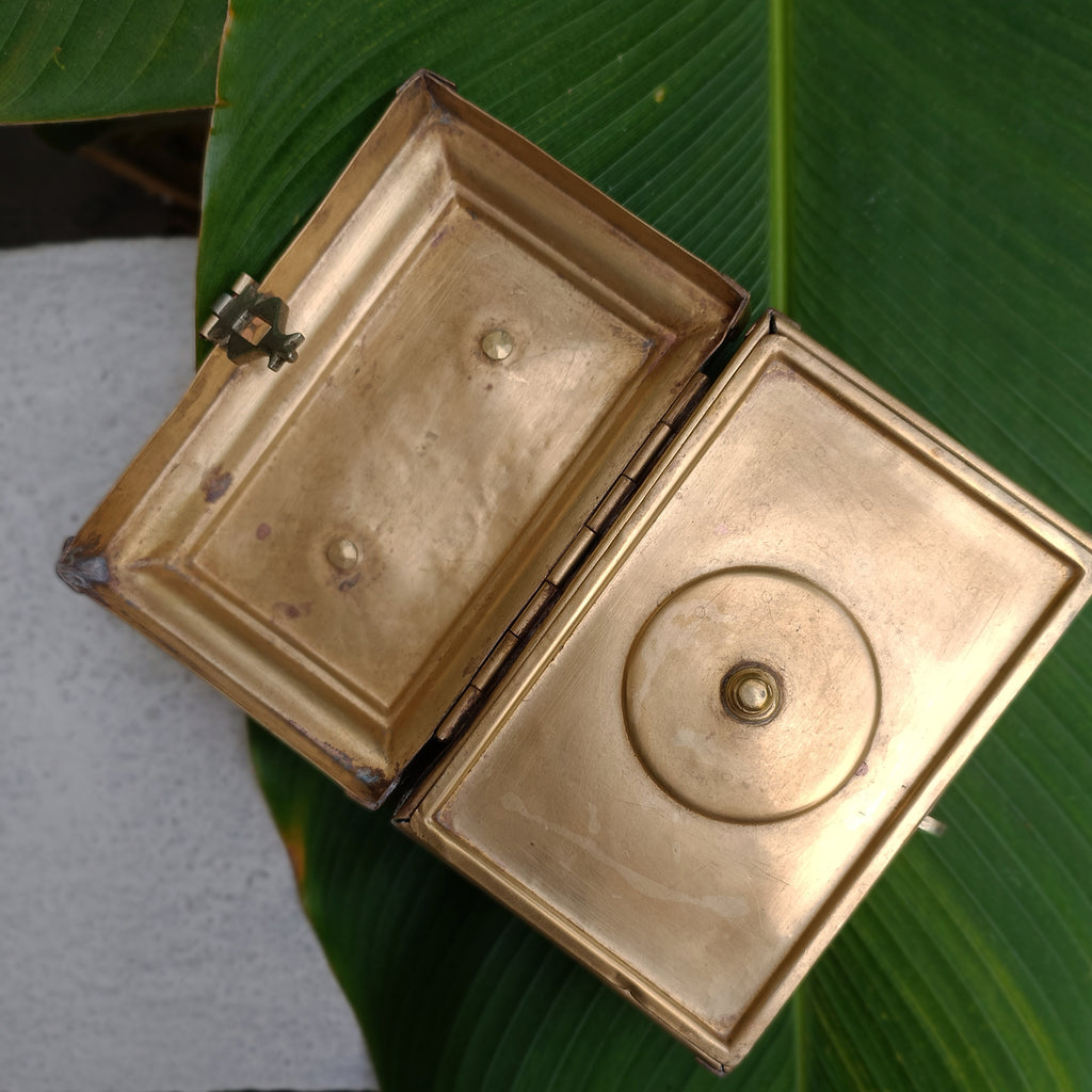 Traditional Brass Paan Dan | Betel Nut Box With 7 Compartments. Length 17 cm