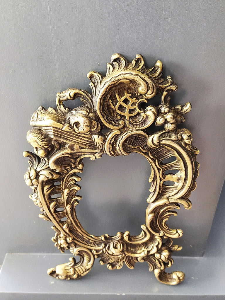 European Design Brass Photo Frame - A Timeless Blend of Elegance & History. Height 30 cm x Width 19 cm