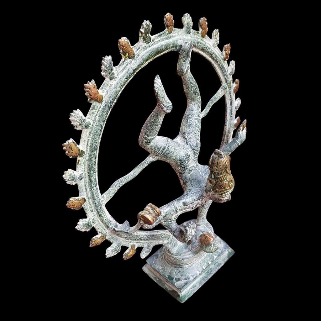 Vintage Brass Sculpture of Lord Shiva In Vrishchikasana Posture. Height 32 cm x Width 26 cm