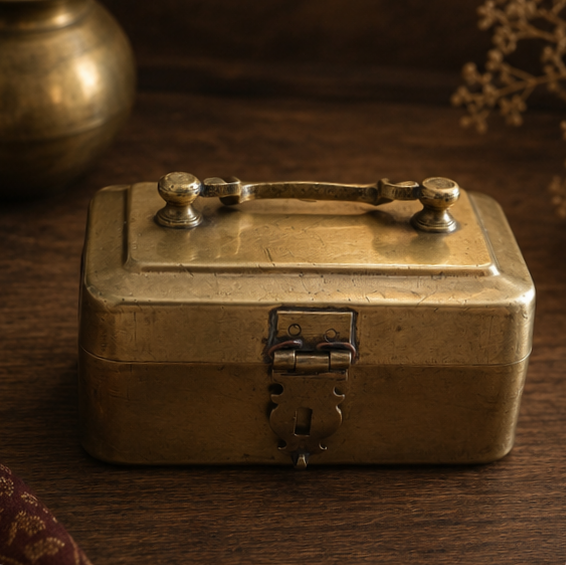 Traditional Brass Paan Dan | Betel Nut Box With 7 Compartments.
