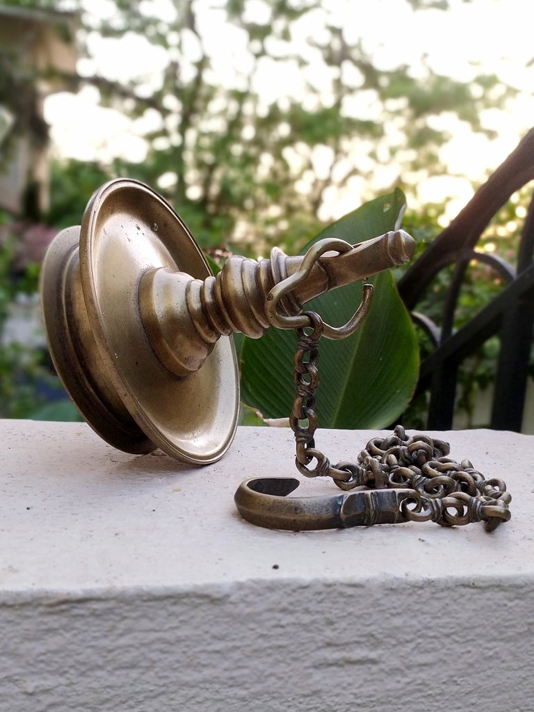 Heritage Brass Oil Lamp - "Thooku Vilakku" From South India. Length 103 cm x Diameter 16 cm
