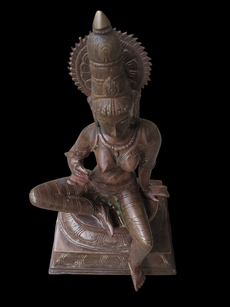 Parvati - Indian Goddess of Fertility, Love & Devotion Handcrafted in Brass. Height 30 cm