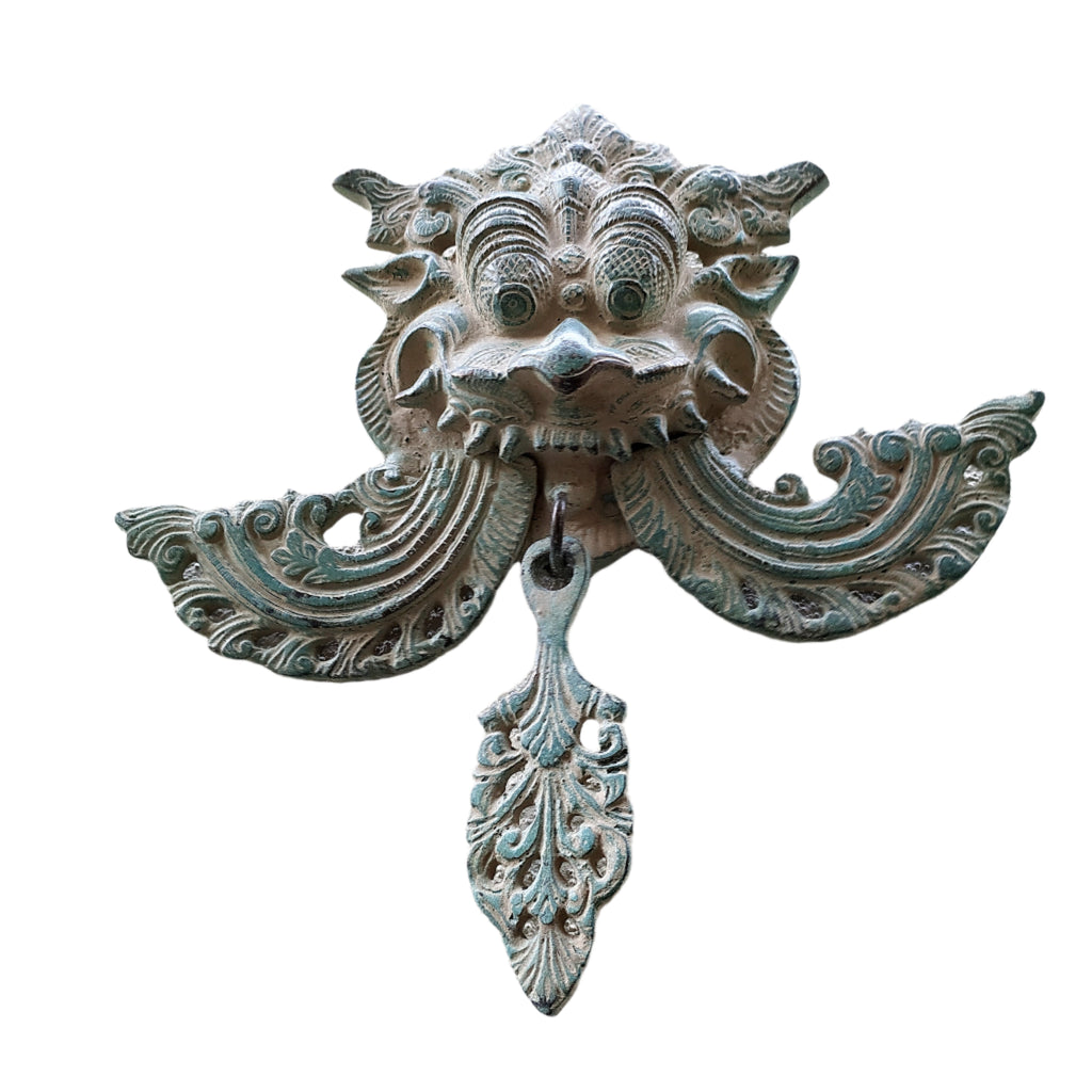 Brass Kirtimukha of Yali - Protector Of Your Home. Height 26 cm x Width 26 cm