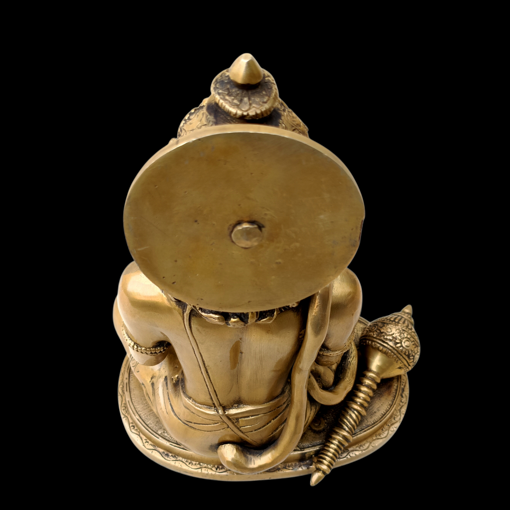 Majestic Brass Sculpture of Hanuman - Devotee of Lord Rama. Ht 32 cm - The Indian Weave