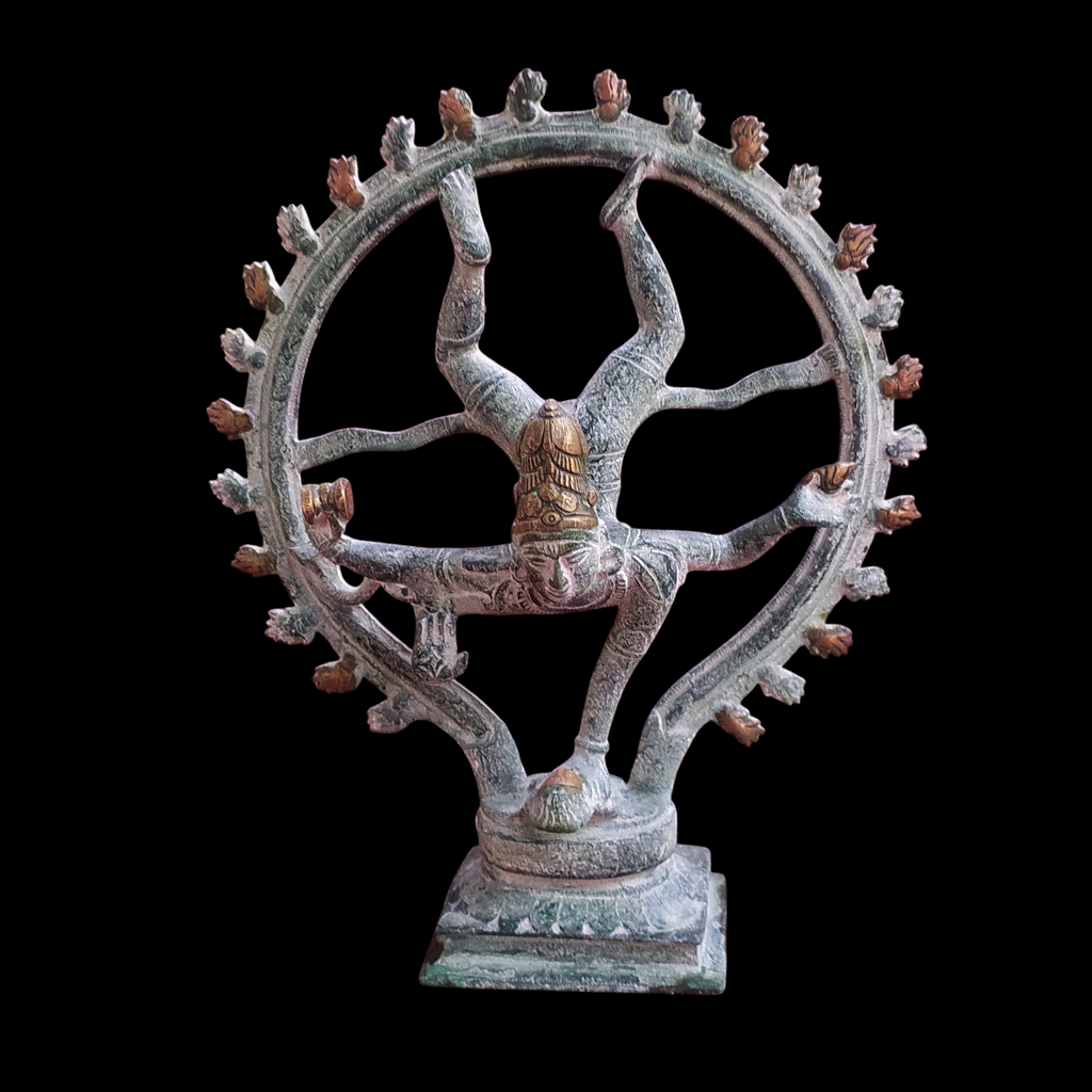 Vintage Brass Sculpture of Lord Shiva In Vrishchikasana Posture. Height 32 cm x Width 26 cm