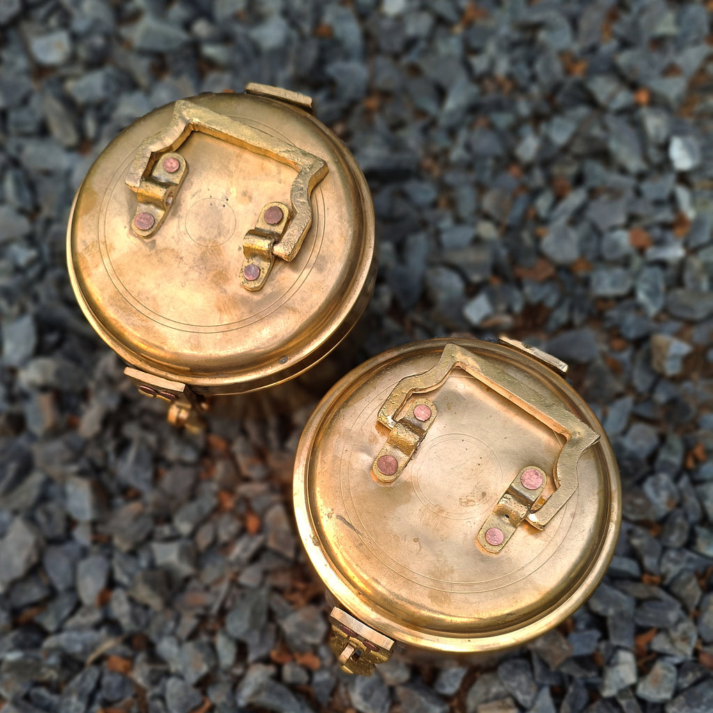 Vintage Brass Storage Containers - Set of 2