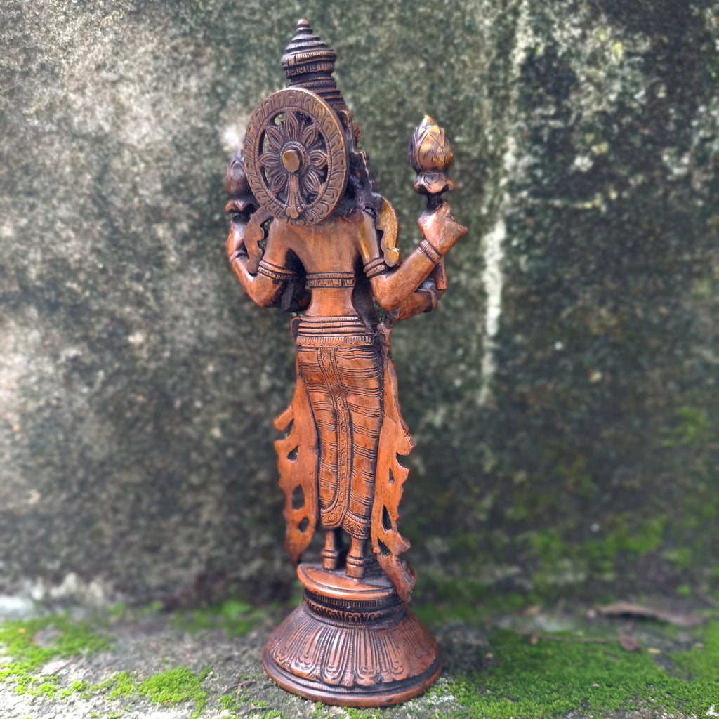 Brass Sculpture of Lakshmi - Goddess Of Wealth .  Ht 32 cm x Width 15 cm