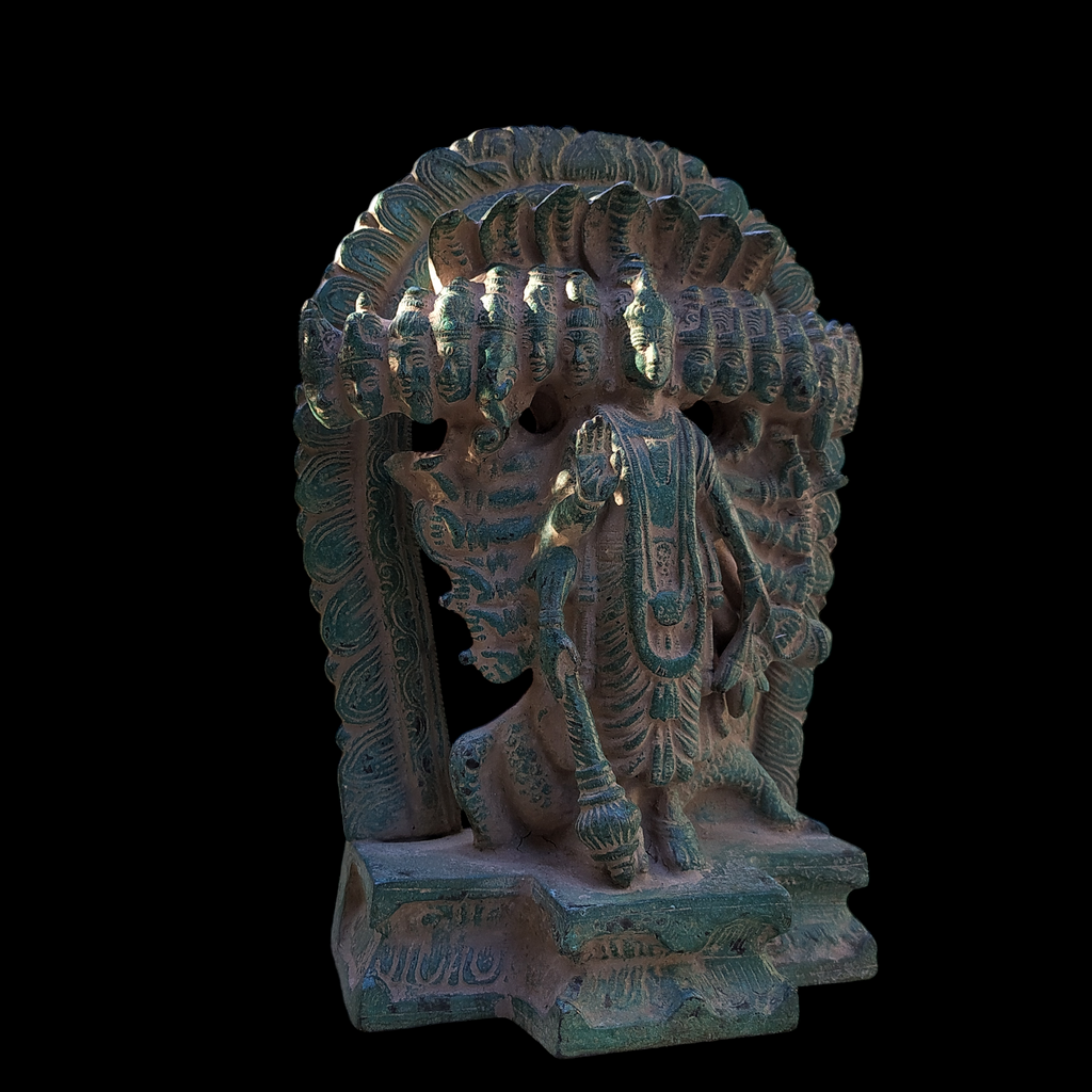 Magnificent Brass Virat Roop Of Lord Vishnu - Protector Of The World. Height 28 cm x Width 20 cm