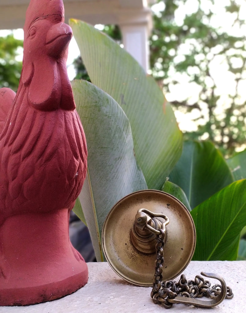 Heritage Brass Oil Lamp - "Thooku Vilakku" From South India. Length 103 cm x Diameter 16 cm