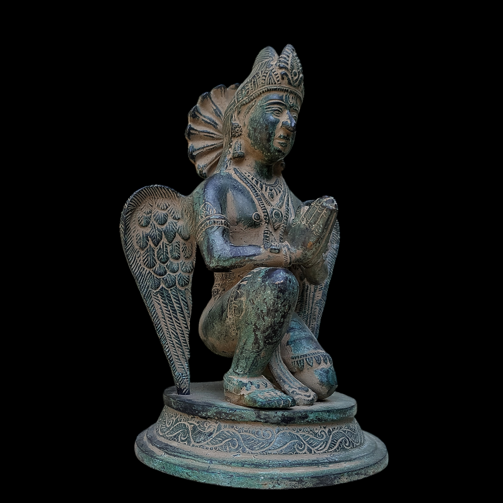 Garuda - Hindu Demigod & Mount Of Lord Vishnu . Height 23 cm x Width 14.5 cm