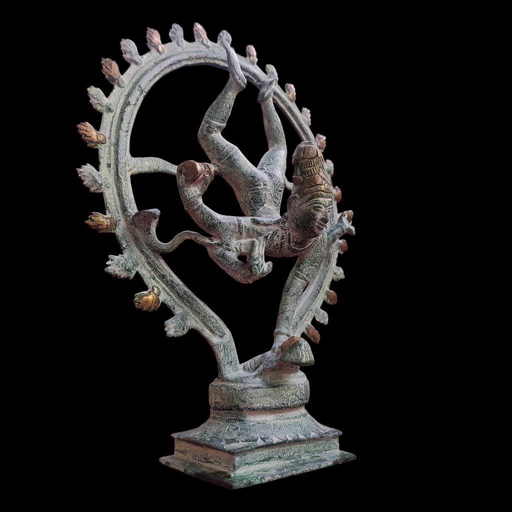 Vintage Brass Sculpture of Lord Shiva In Vrishchikasana Posture. Height 32 cm x Width 26 cm