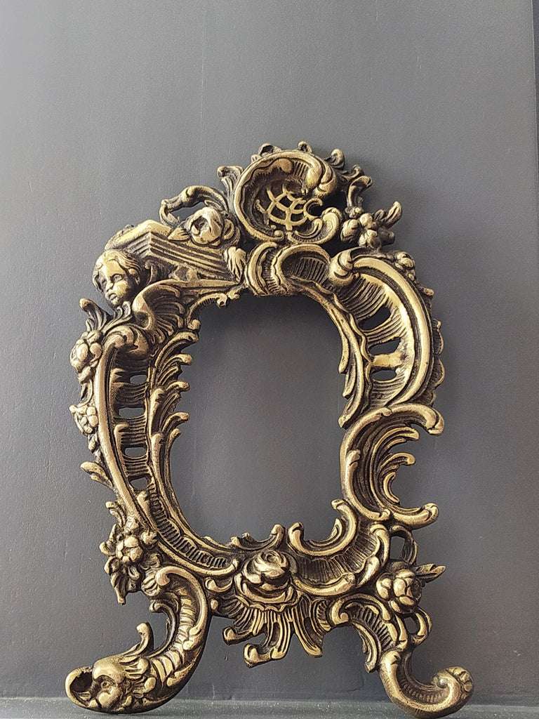 European Design Brass Photo Frame - A Timeless Blend of Elegance & History. Height 30 cm x Width 19 cm