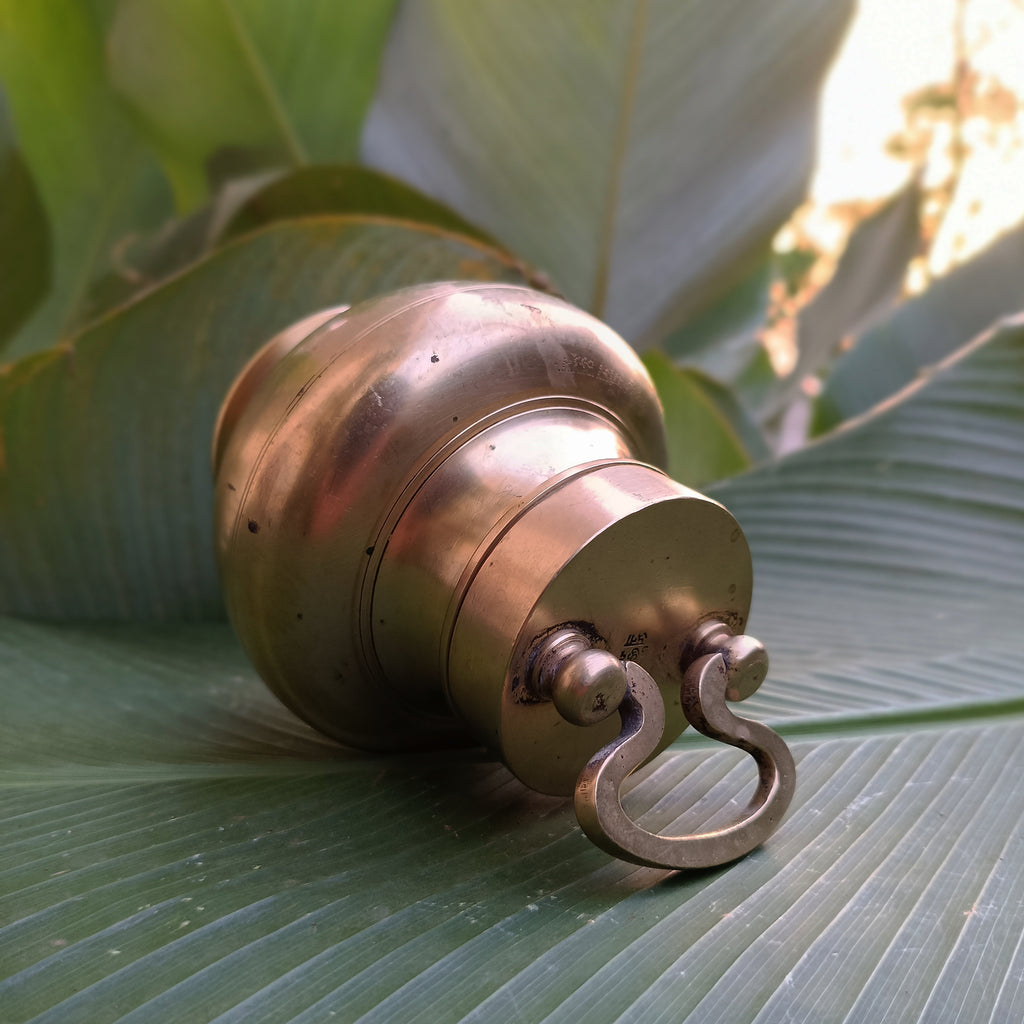 Vintage Brass Vessel For Gangajal. Height 17 cm