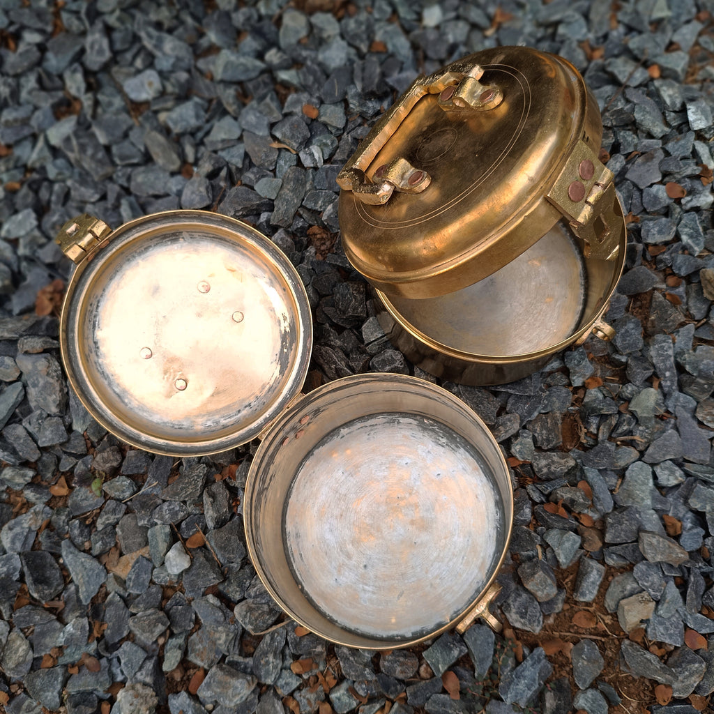 Vintage Brass Storage Containers - Set of 2