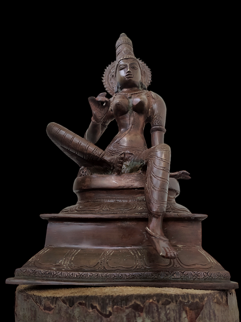 Parvati - Indian Goddess of Fertility, Love & Devotion Handcrafted in Brass. Height 30 cm