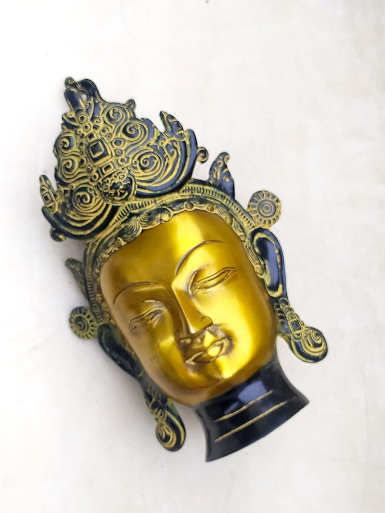Brass Sculpture of Tara -Female Buddha & Goddess of Universal Compassion, Ht 30 cm x W 18 cm