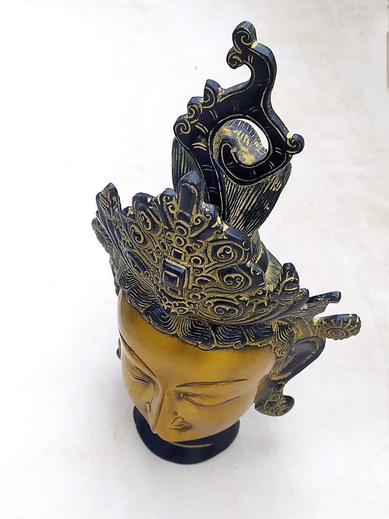 Brass Sculpture of Tara -Female Buddha & Goddess of Universal Compassion, Ht 30 cm x W 18 cm