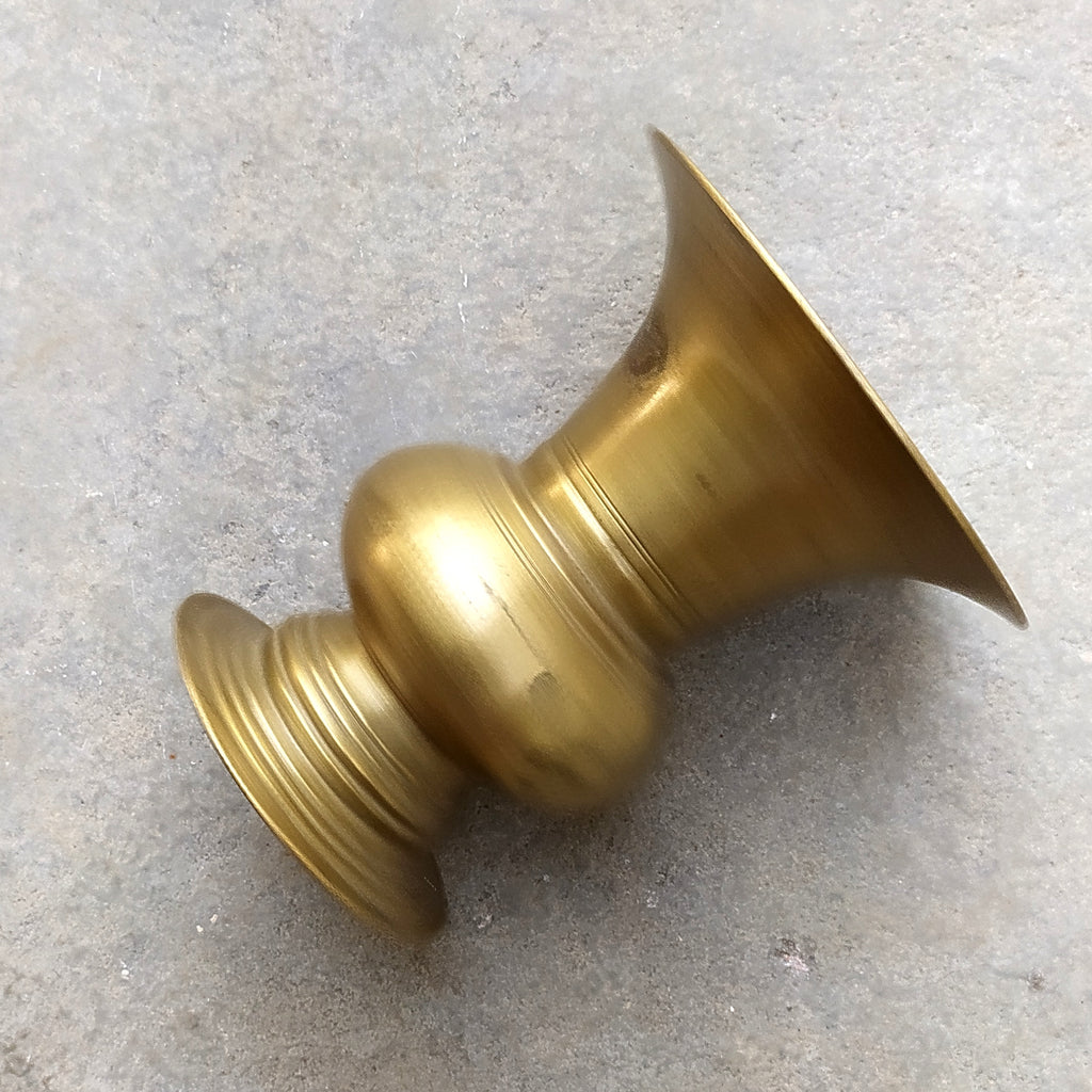 Vintage Brass Flower Vase| Vessel, Traditionally Used As A Spittoon - Height 18 x Diameter 16 cm