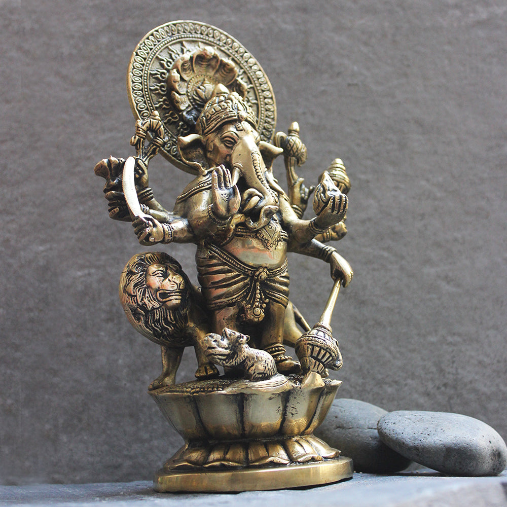 12 X 10 X 18 Inch Brass Statues, For Decoration