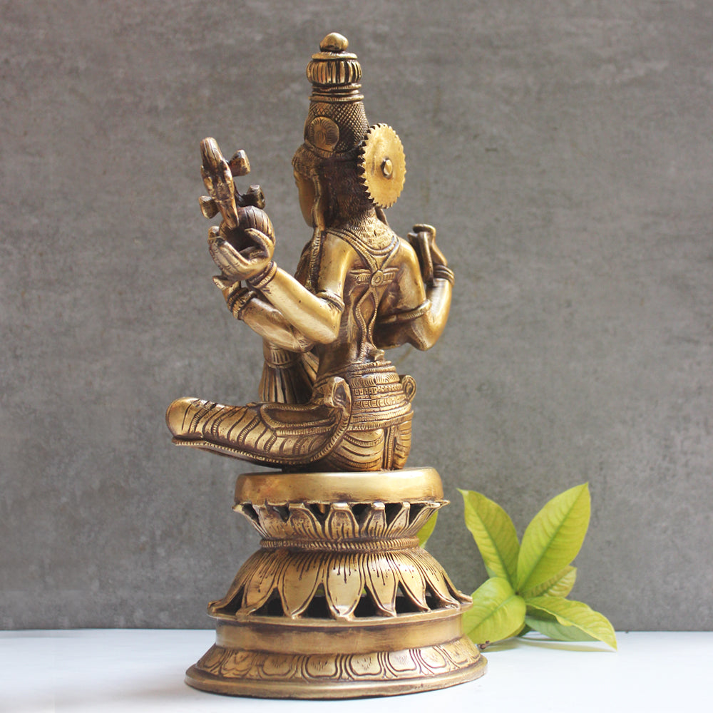 Saraswati - Indian Goddess Of Music, Art & Learning. Ht 32 cm x W 20 x D 16 cm